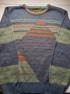 Vintage Montgomery Ward Put Together Men's Crewneck Sweater 1960s 1970s